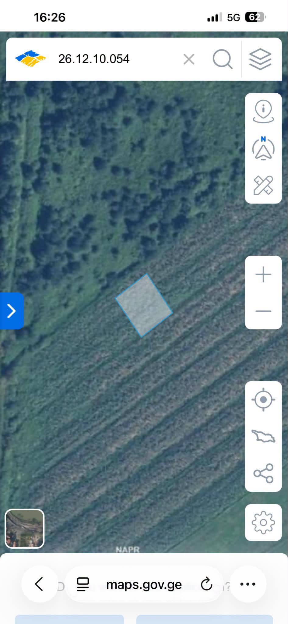 Земля несельхоз 460 м², Шеквитили