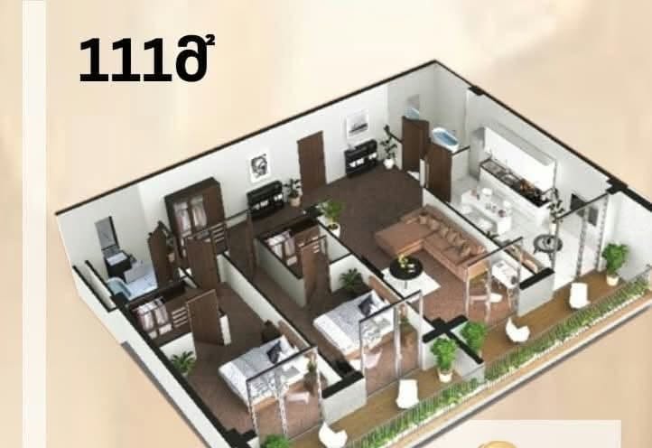 Apartments in under-construction project, 111 m²