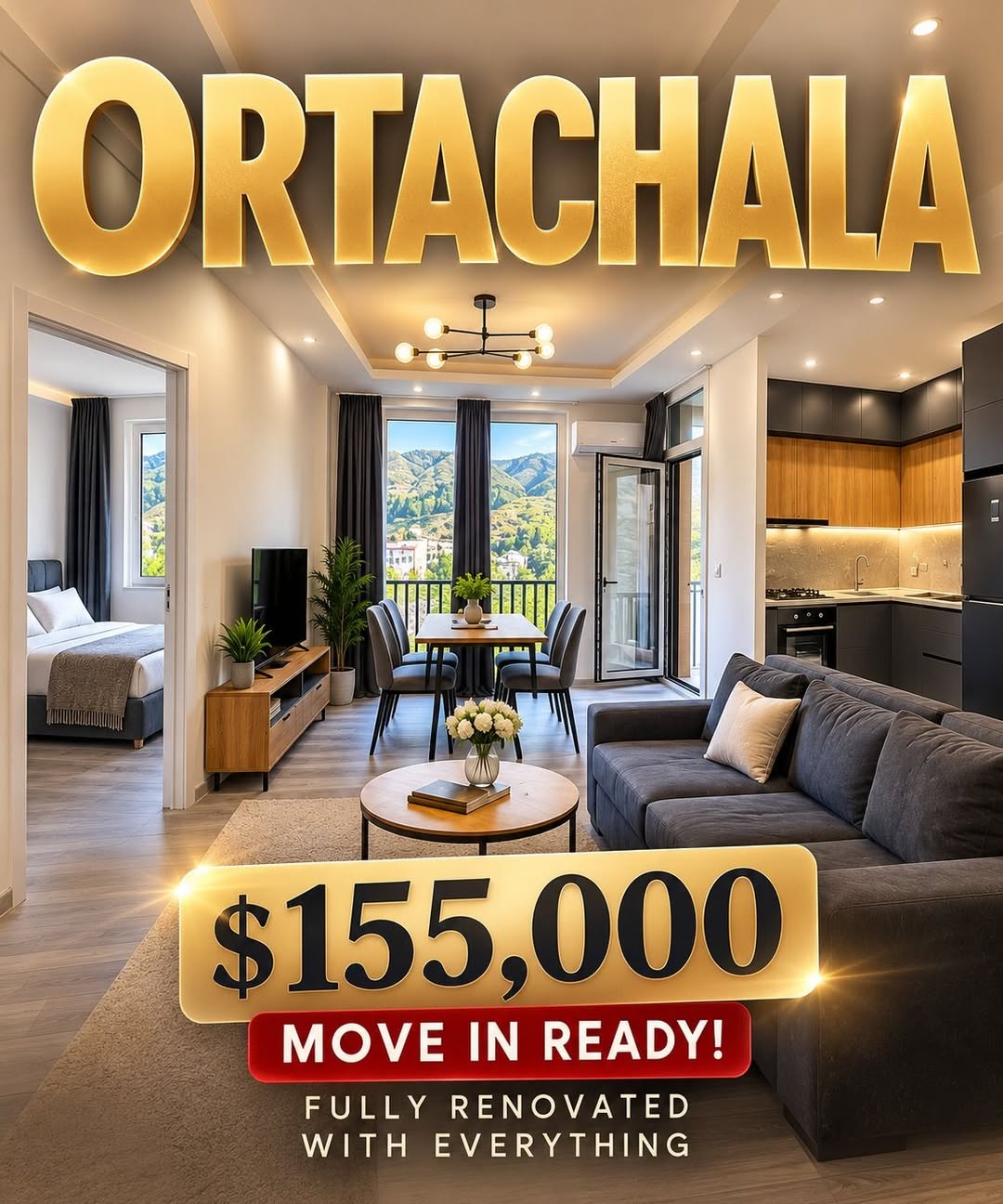 Mənzil satılır, Tbilisi — $155,000