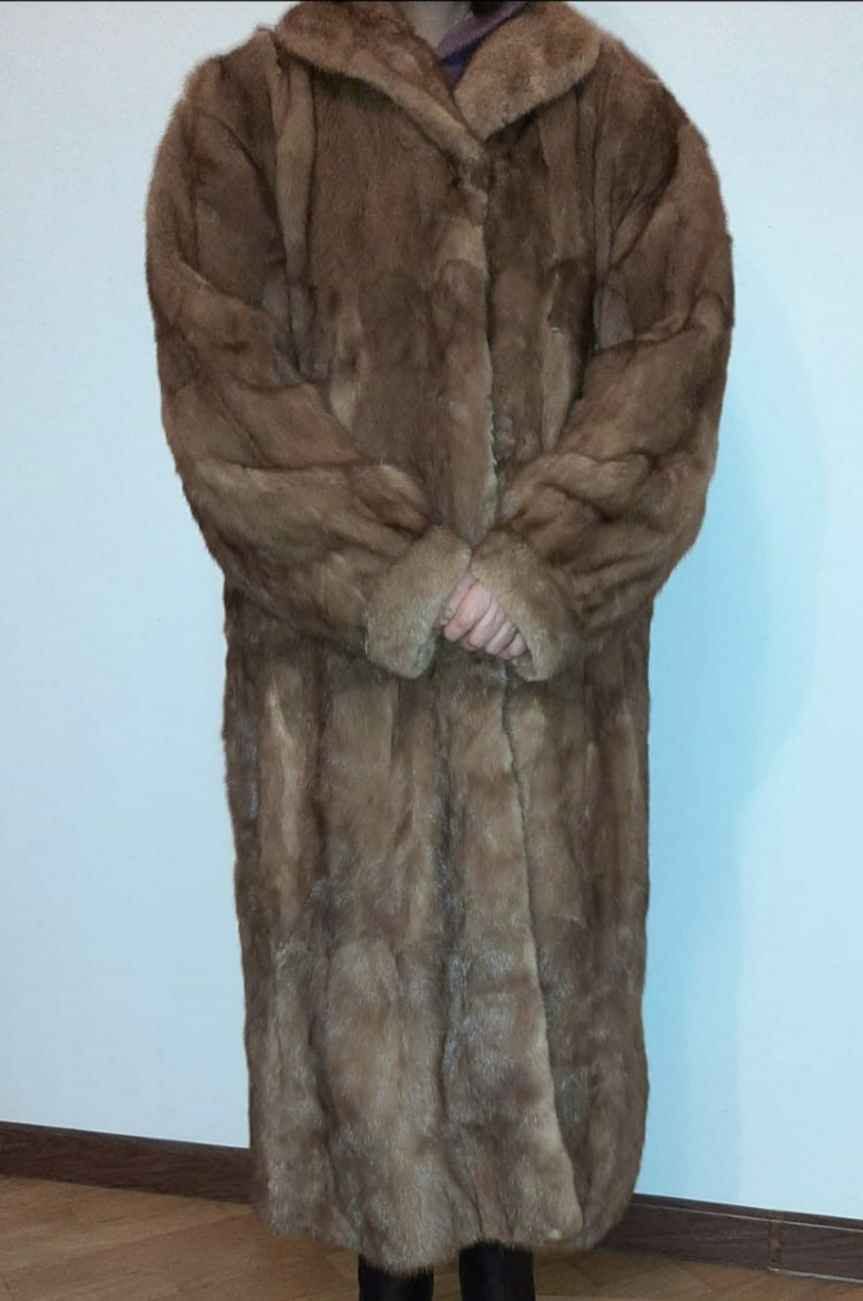 Натуральная норковая шуба, L-XL