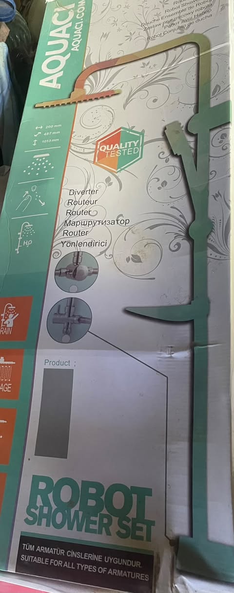 New shower set and taps