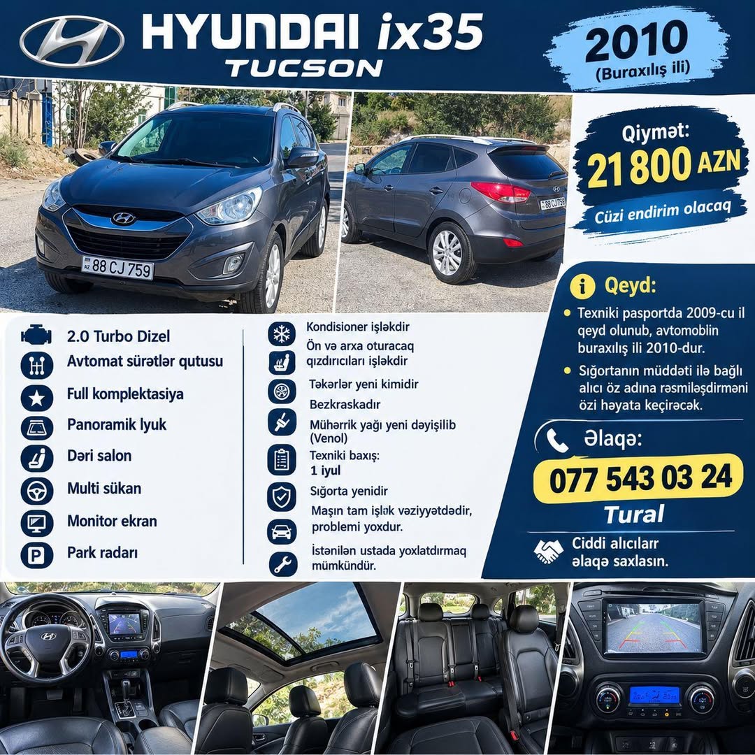 Hyundai ix35 Tucson 2010, 2.0 dizel
