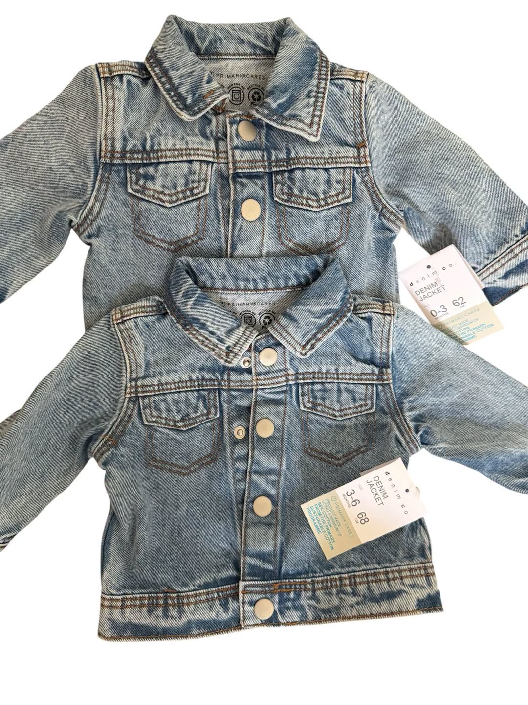 Primark baby denim jackets, sizes 62-68