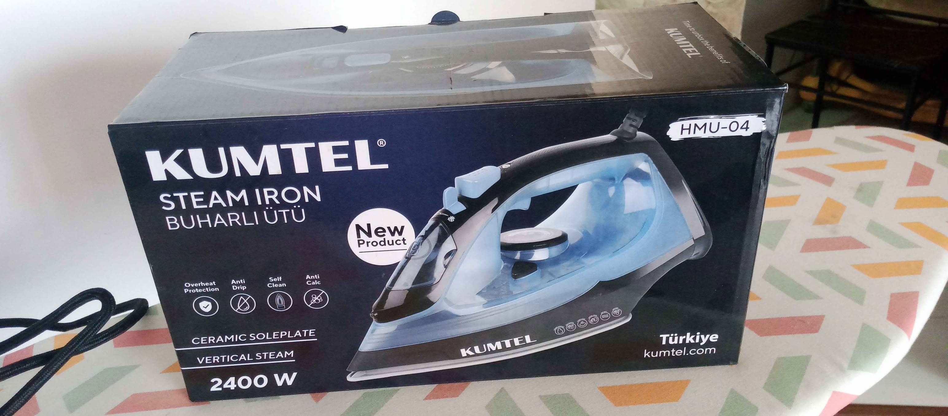 Kumtel steam iron and ironing board