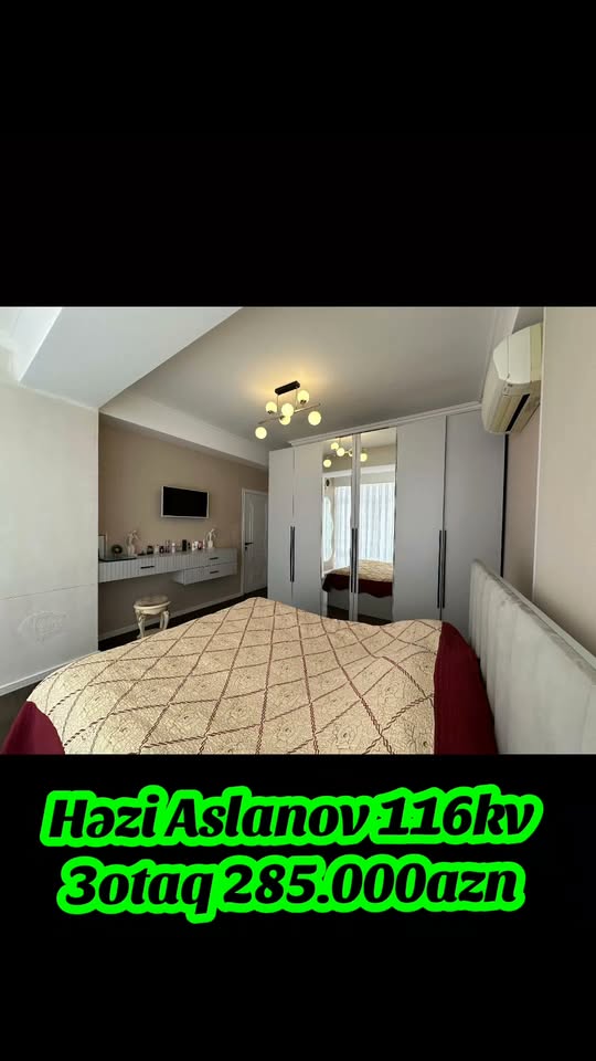 A 3-room apartment is for sale in Baku — 285,000 ₼
