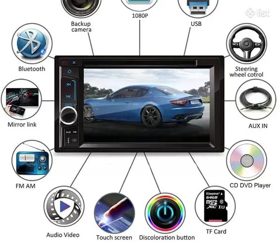 VAZ 2 Full HD Dotsent ekranlı Android IOS GPS Naviqasiya — 95,000֏