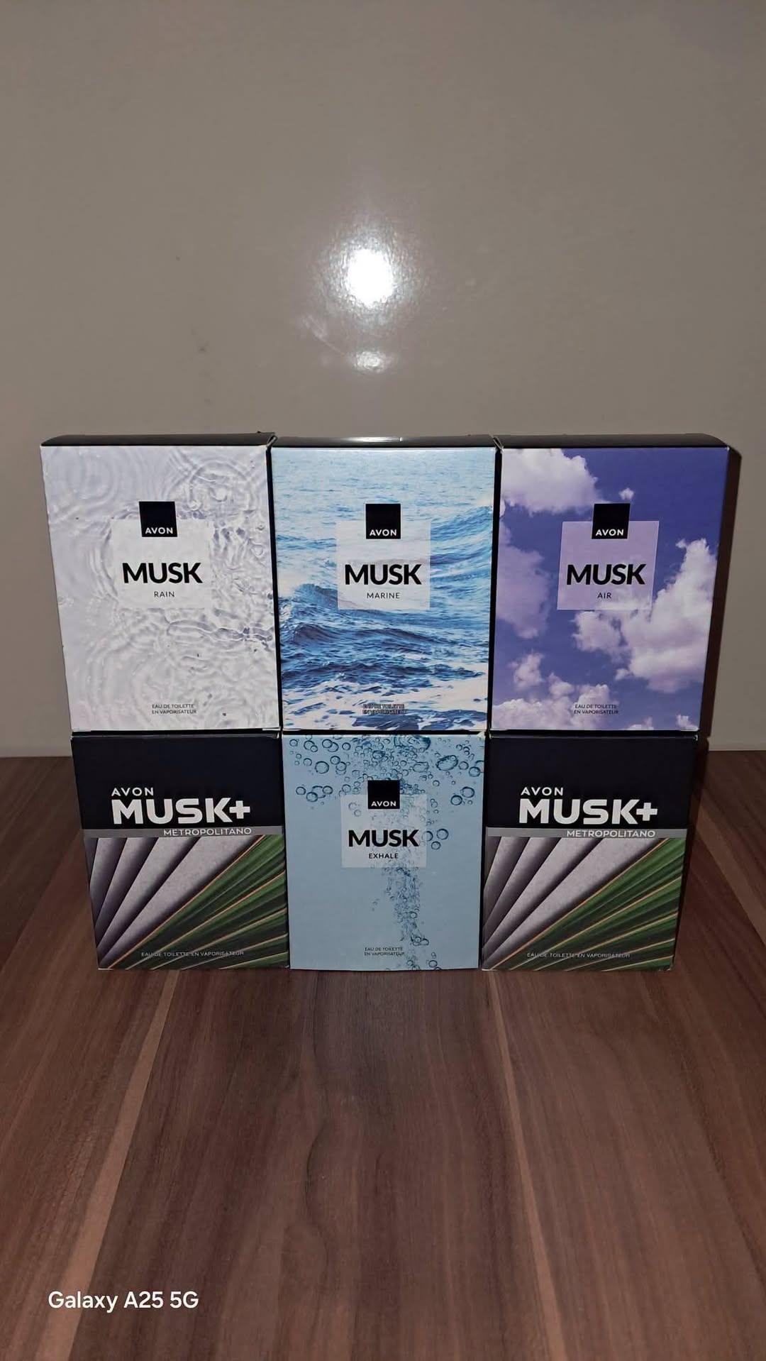 Avon Musk toilet water, various aromas