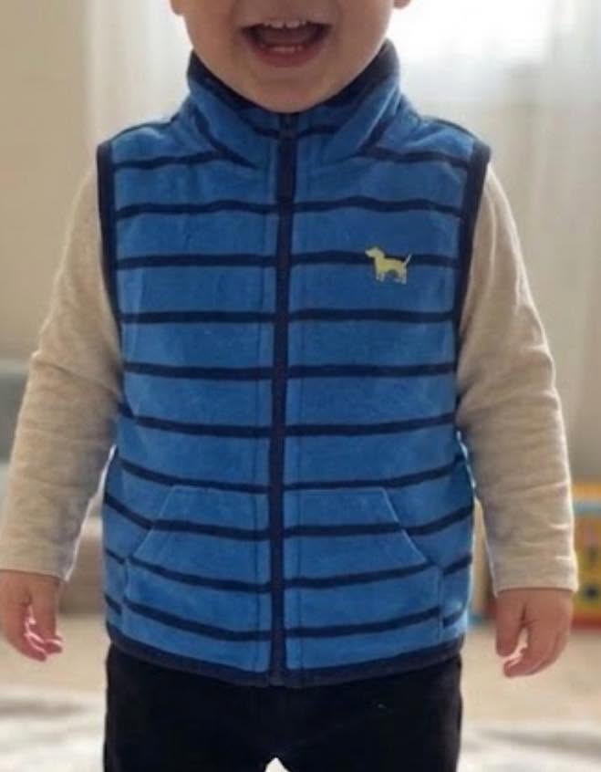 18 aylık bebek için mavi kombinезon