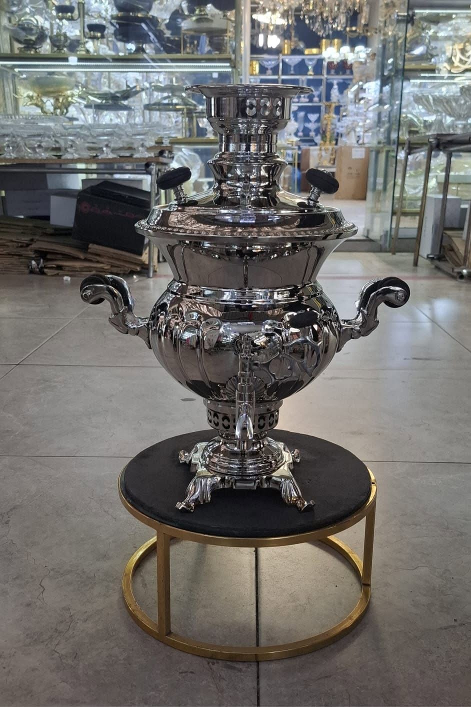 3 litrlik xrom samovar