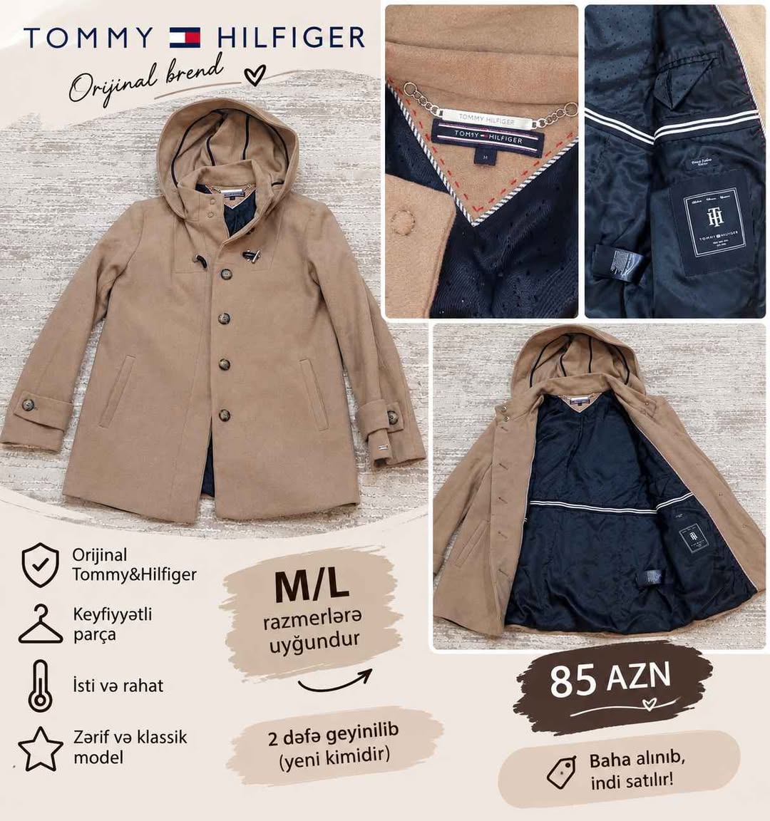 Tommy Hilfiger palto, M/L razmer