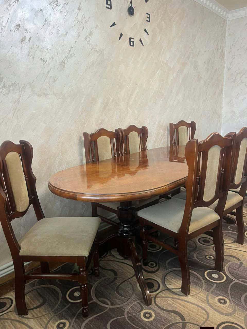 Dining table set with 6 chairs