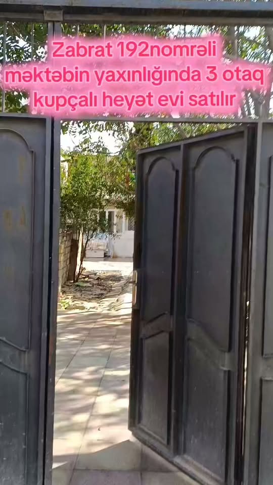 Zabrat 3 otaqlı kupçalı həyət evi