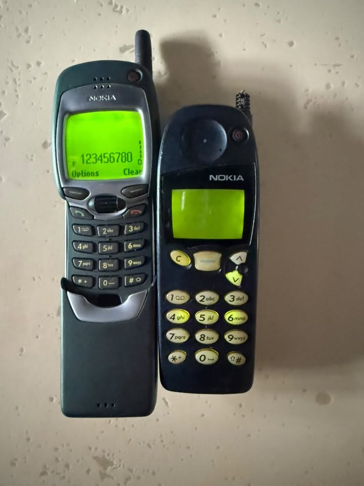 Two old Nokia mobile phones