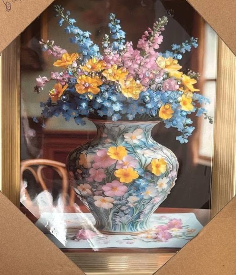 Divar rəsmi 20×25 sm, güllər