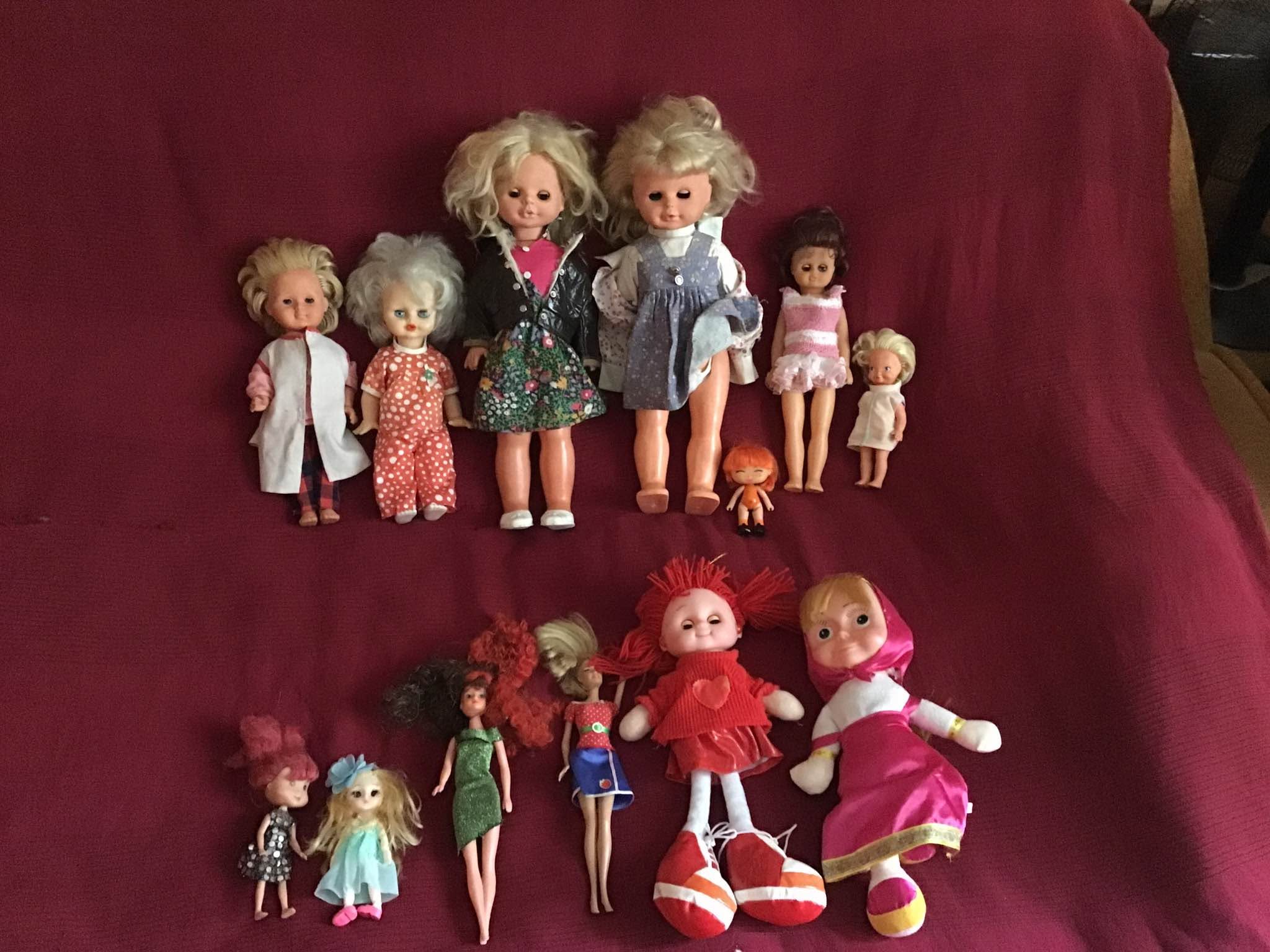 Vintage dolls, various sizes