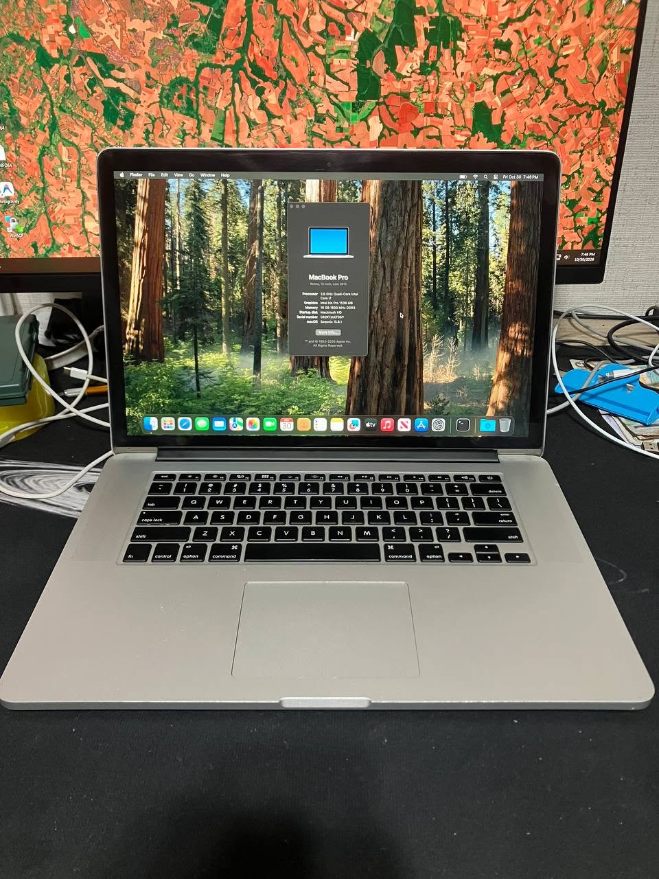 Macbook Pro 15 inch laptop, 2013