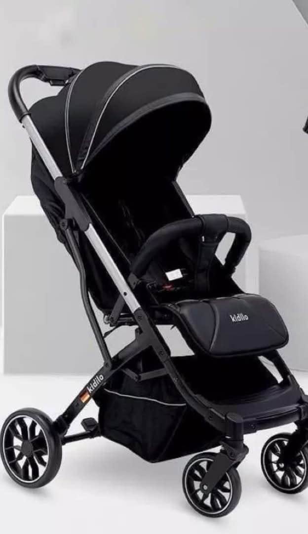 Kidilo black lightweight baby stroller