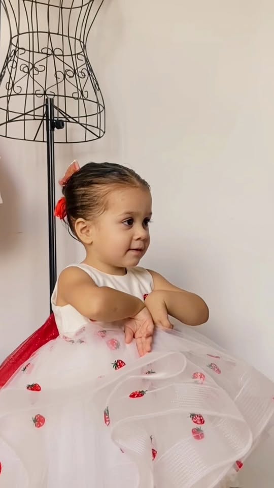 Strawberry dress. (Age ~1,2.) Any of our clothes