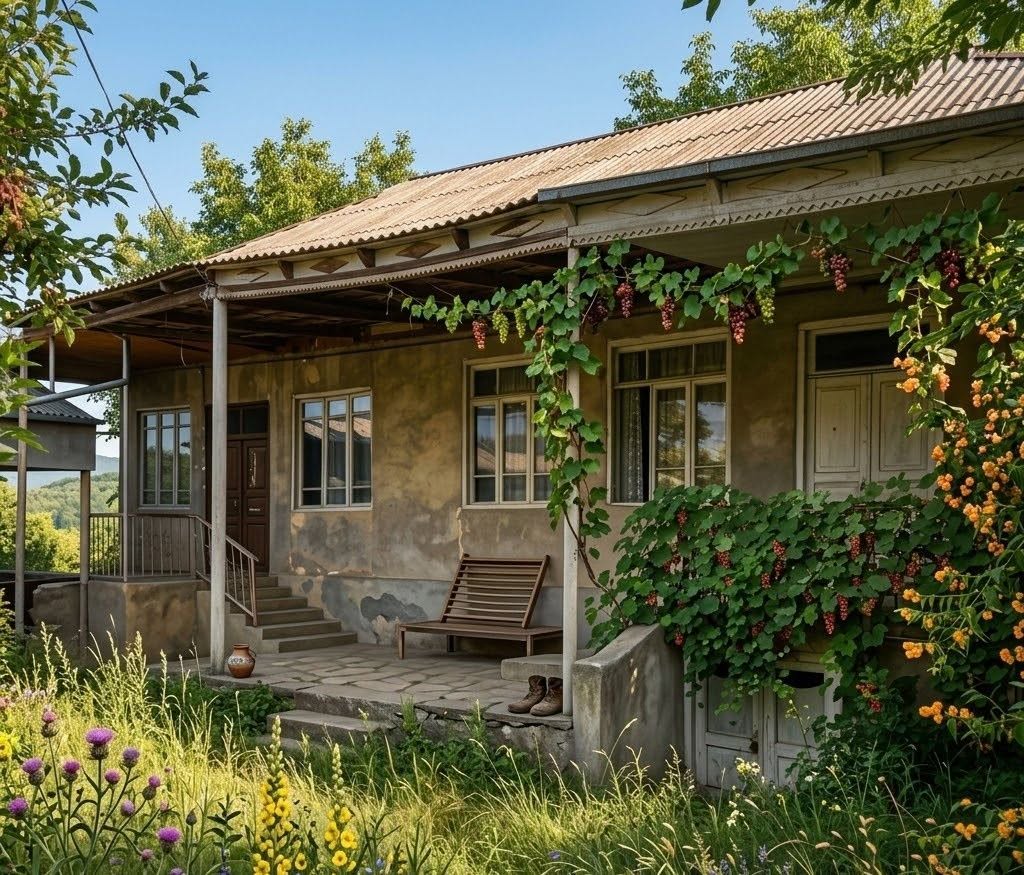 For sale house and yard in village