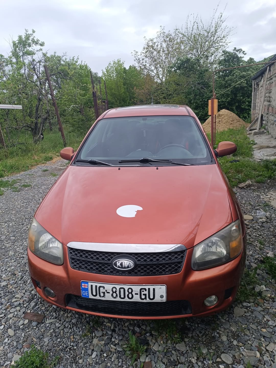 Orange Kia car