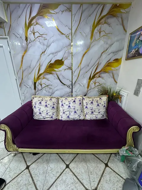 Yumşaq bənövşəyi divan, 2 m