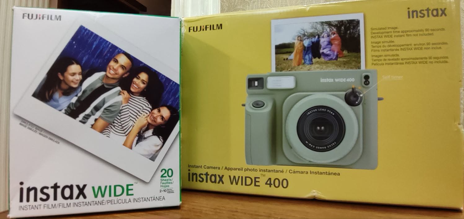 Instax Wide 400 Green with 20-shot film