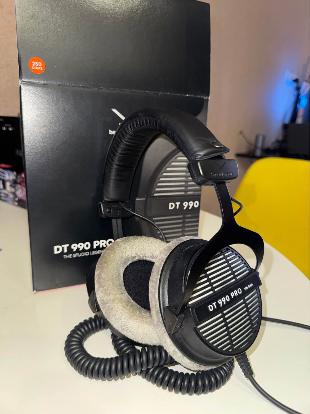 Beyerdynamic DT 990 Pro headphones with box