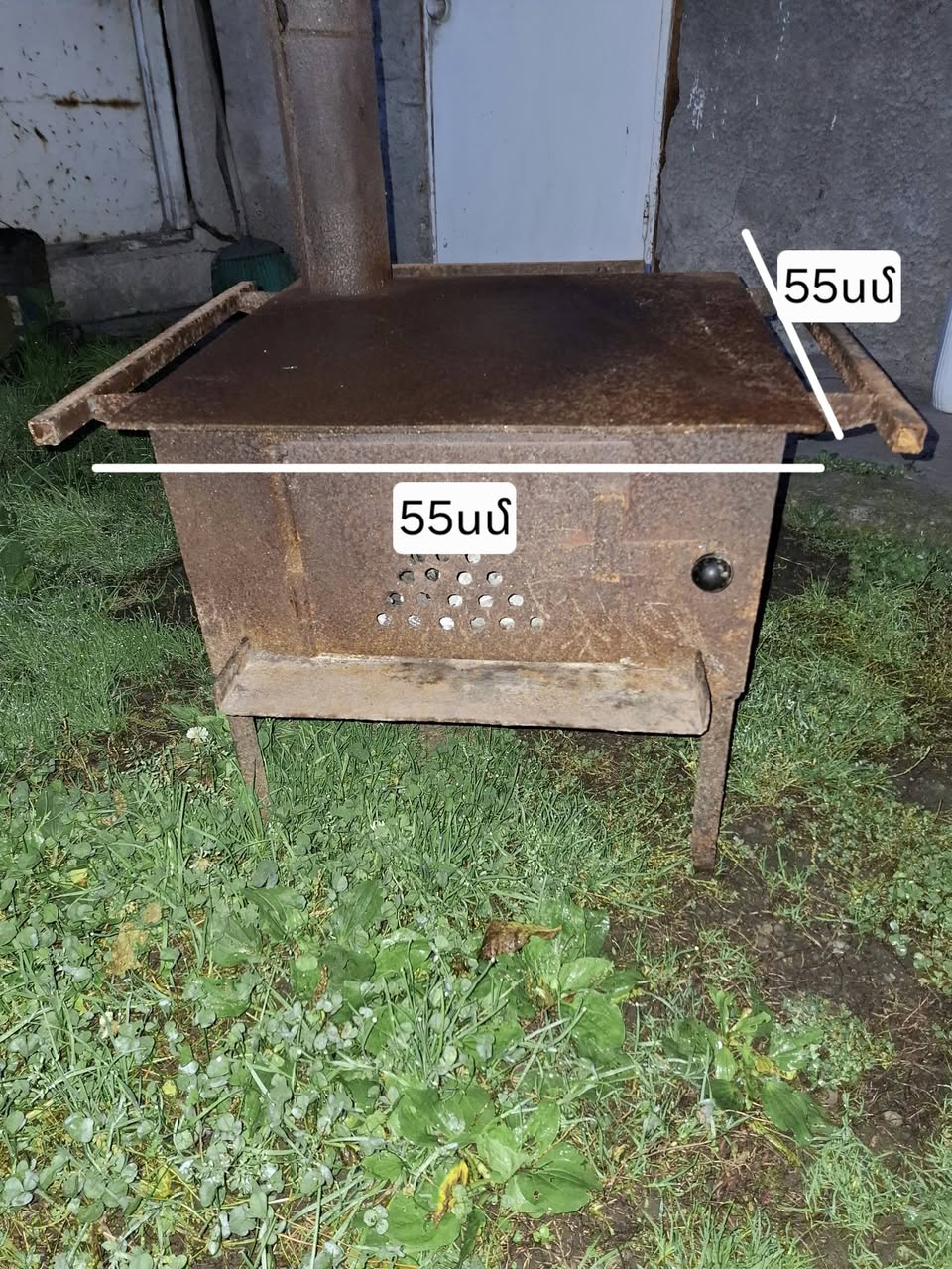 Kalın demir ahşap soba, 55 cm