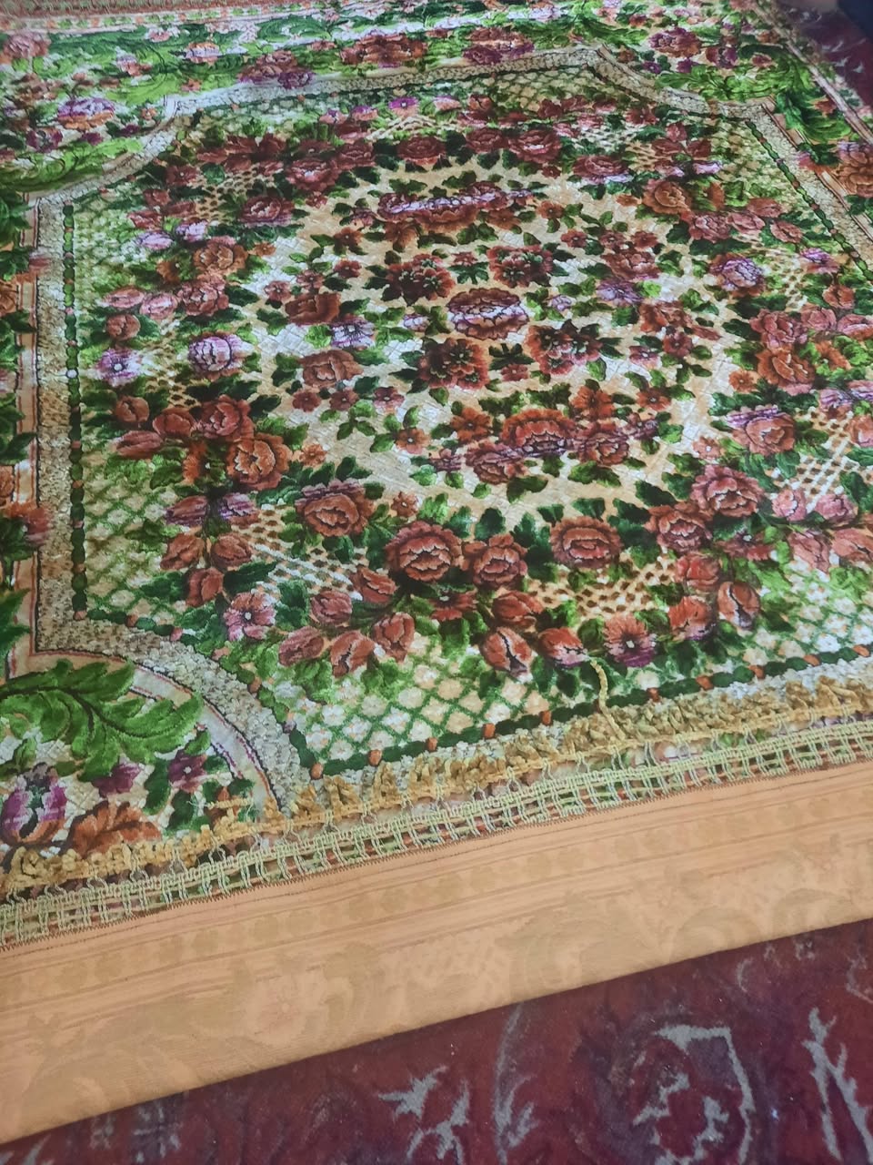 Soviet carpet, floral pattern