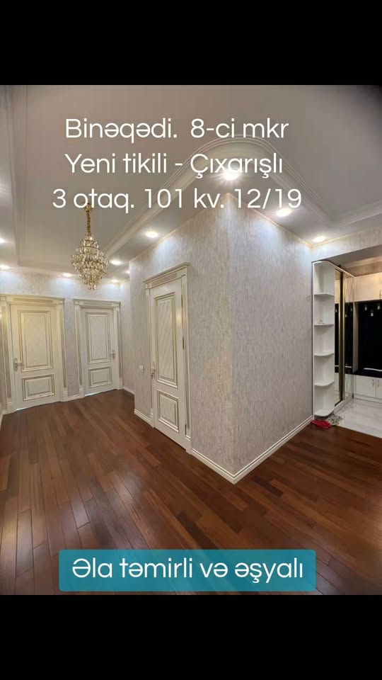 3 oda daire satılık, Bakü