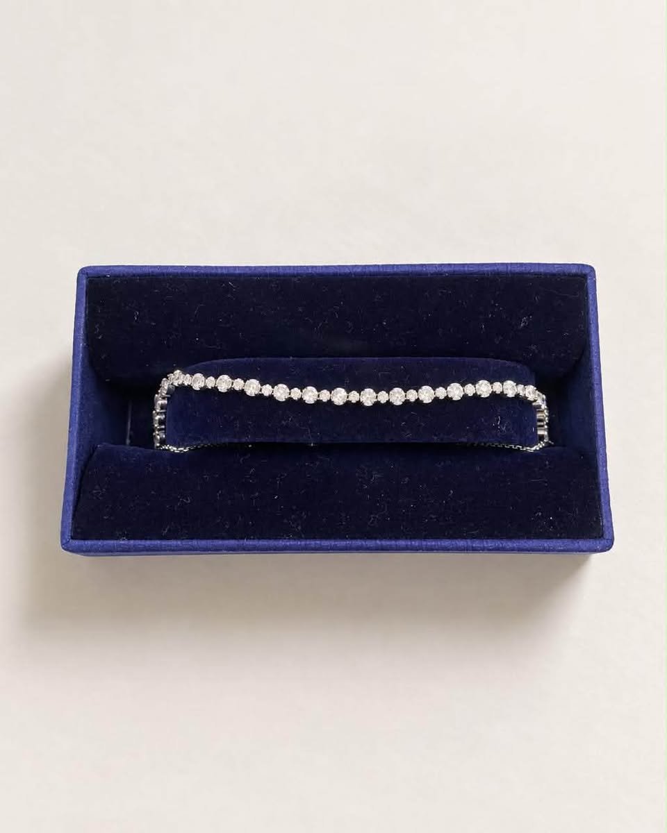 Swarovski браслет и серьги, серебро