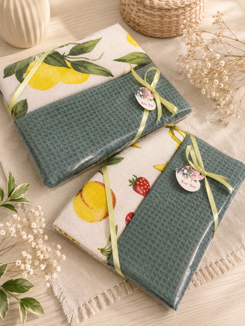 Комплекты кухонных полотенец, 2 шт