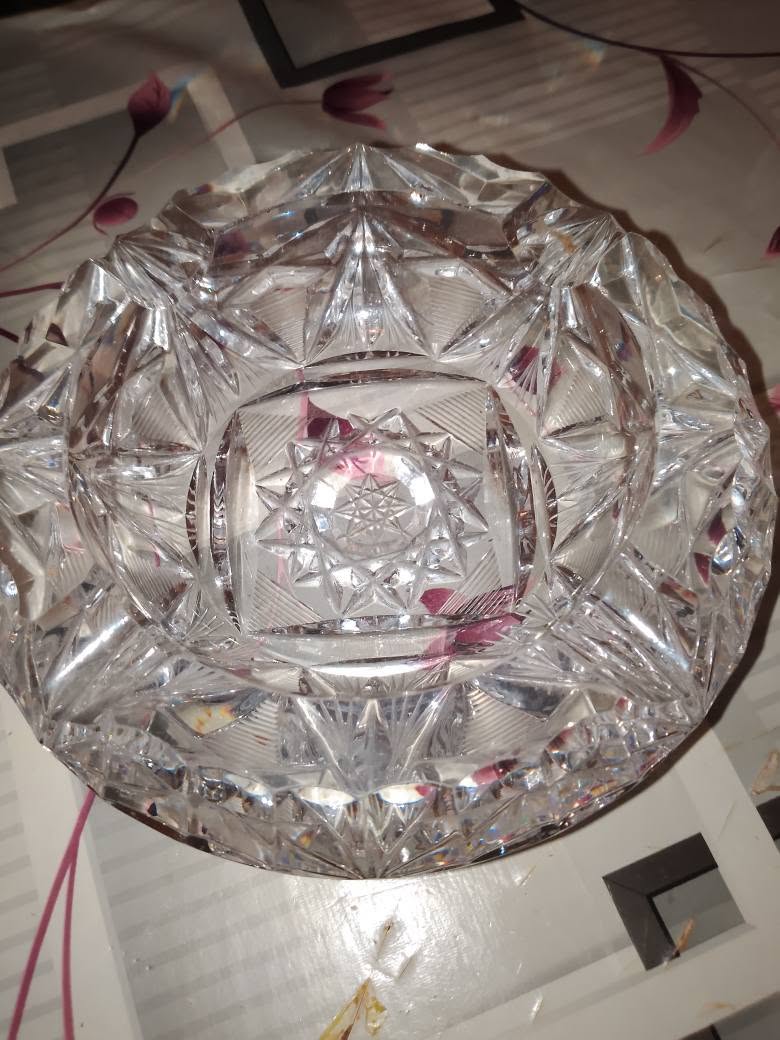 Dekoratif kristal küllük, 16 sm