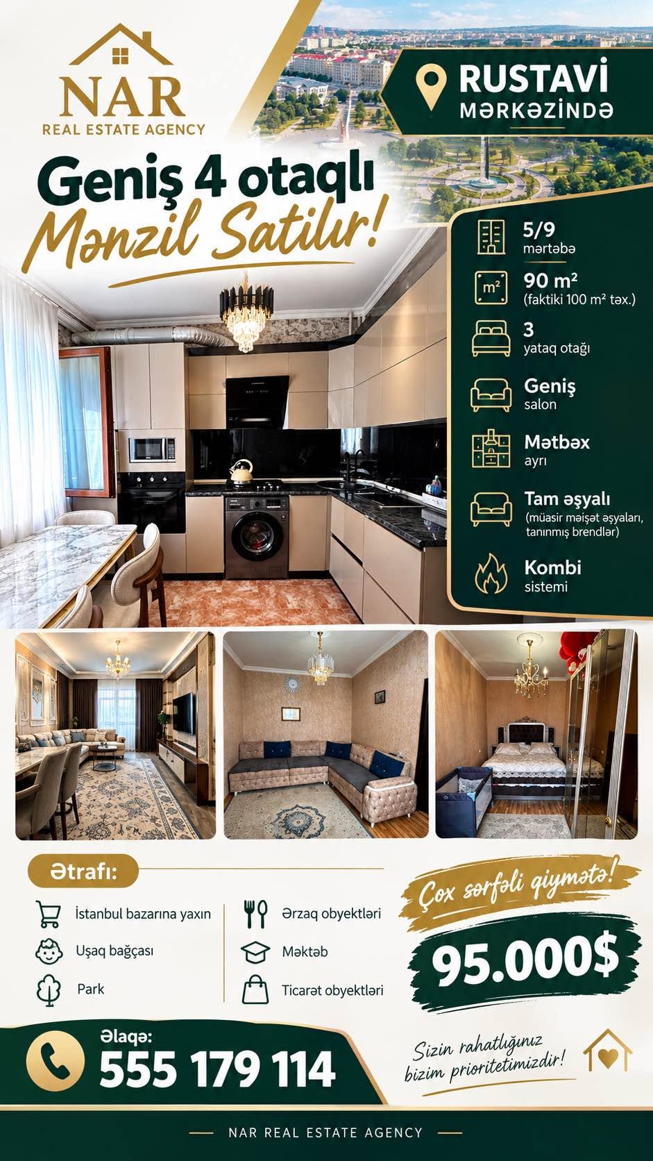 Evin fiyatı — 95,000$