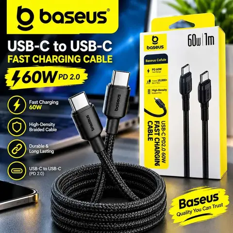 Yeni Baseus USB-C kabeli 60W