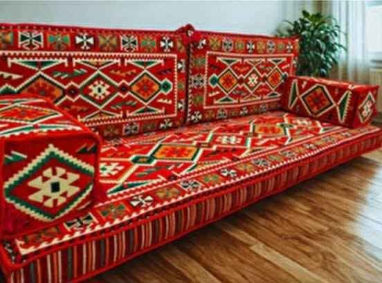 El ile yapılan divan halıları 250 liriden satışta