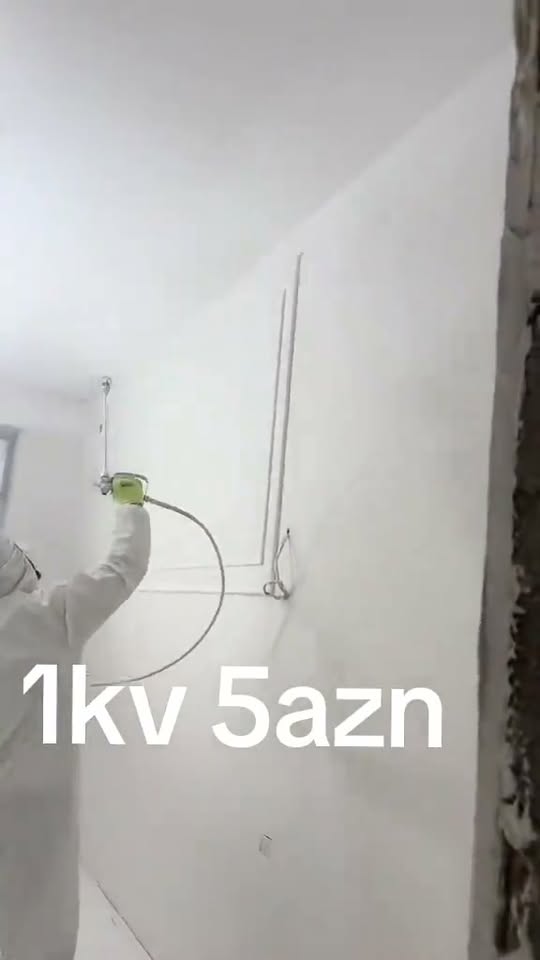 Wall plastering service, 5 AZN per m²