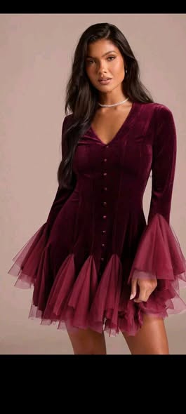 Bordo velvetsiz paltо, ölçüsü S-M