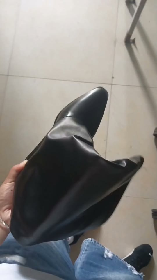 Black leather shoes, sizes 37 and 39