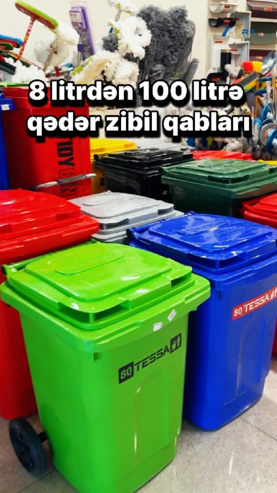 🗑️ 8 LİTRDƏN 100 LİTRƏ QƏDƏR