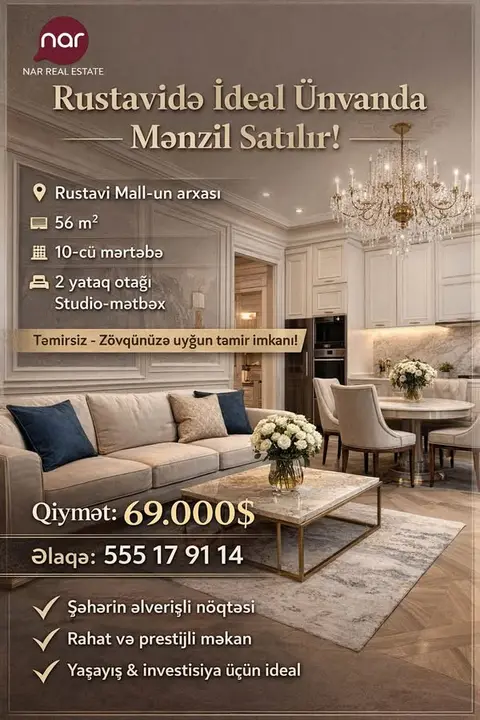 Mənzil 69.000 dollar