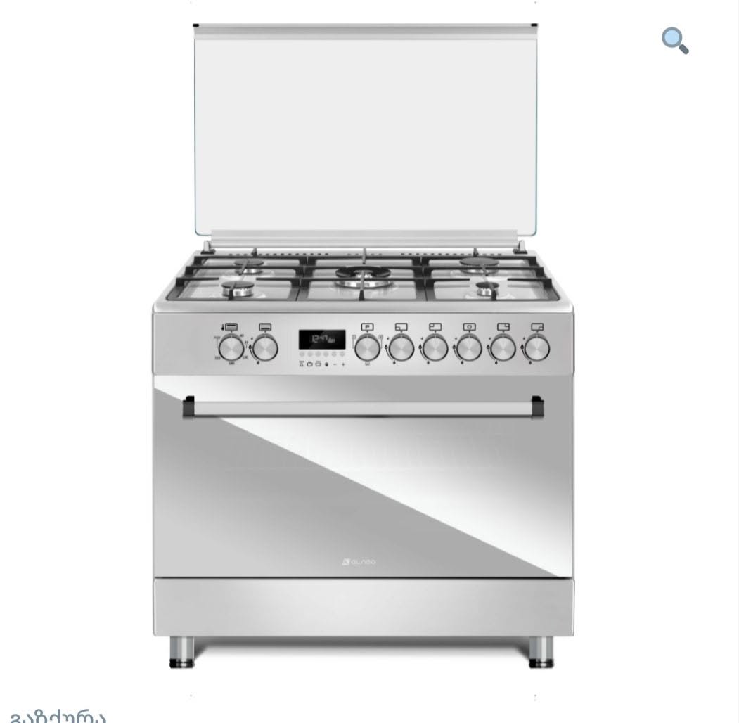 ALNEO 9060 INOX 5-ცეცხლიანი გაზის ღუმელი