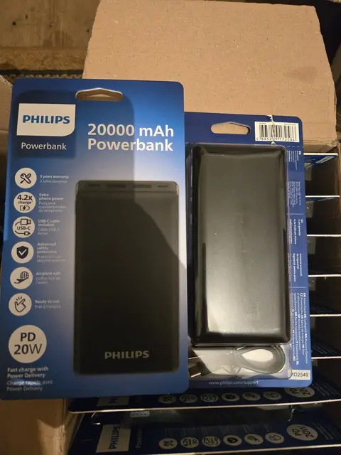 Philips 20000 mAh powerbank, PD 20W