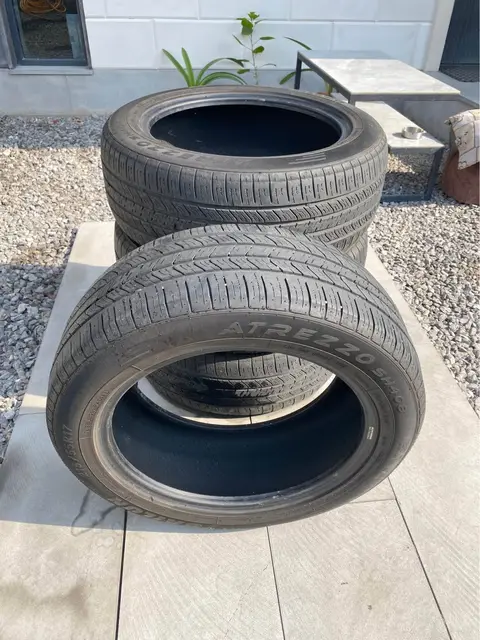 215/55R17 ჩინური ზაფხულის საბურავები კარგ მდგომარეობაში 2023 წ 4 ცალი ერთად ფასი…