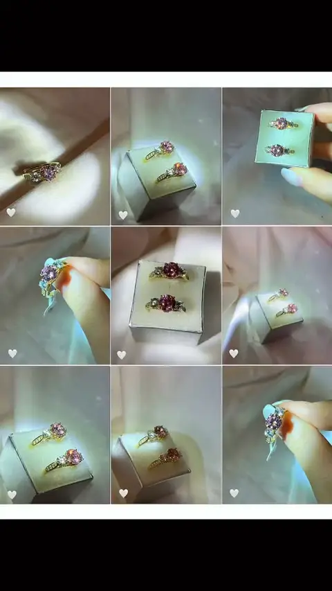 Розовая каменная бирюзовая сережка