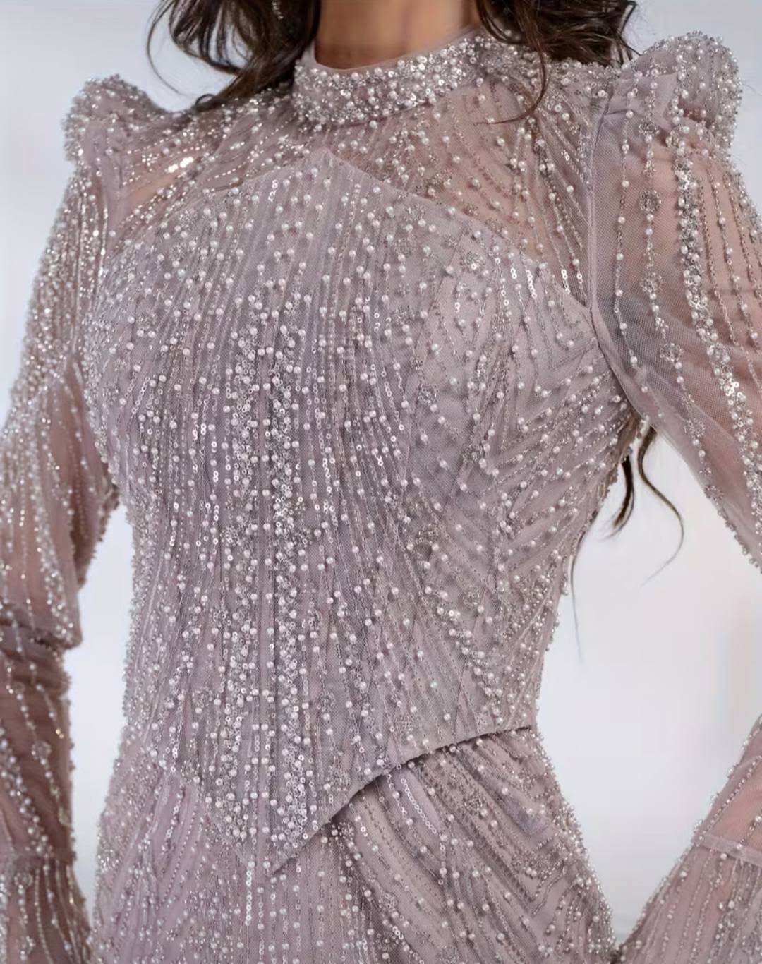 Luxurious beaded dress, size L