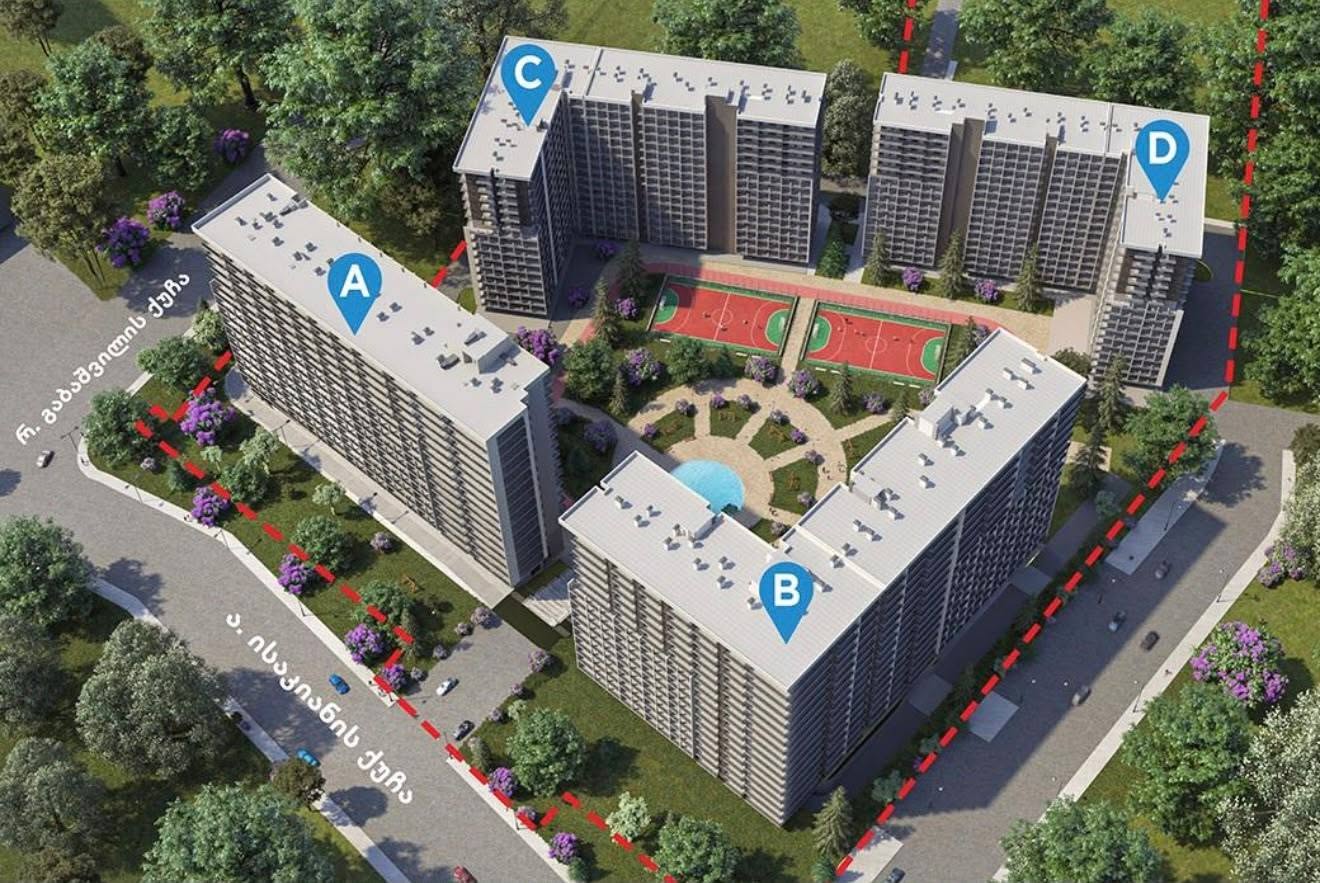 Satılır 3-oğurlu mənzil, Tbilisi — $142,000