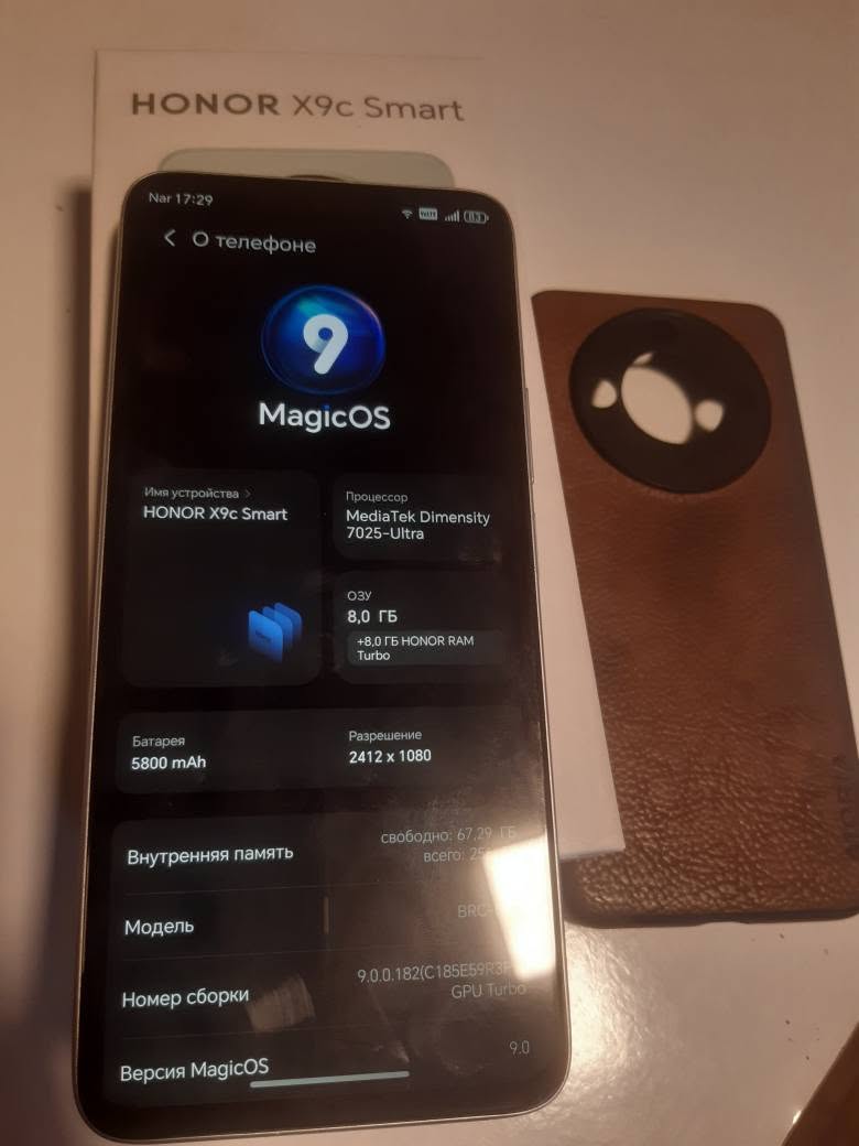 Honor x9c smart, gül kimidi təzə
