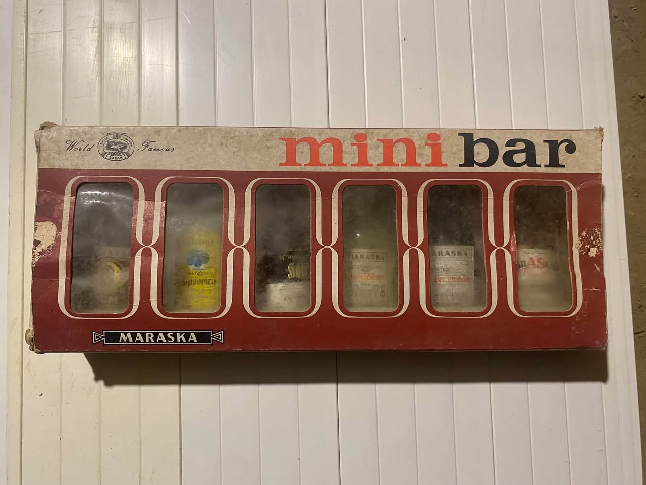 Vintage Maraska mini bar set