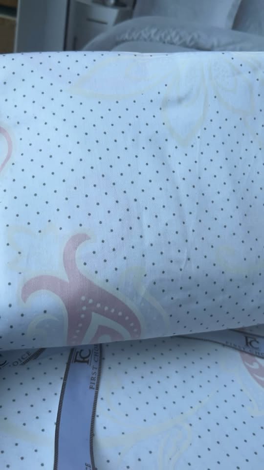 Pink patterned bed linen